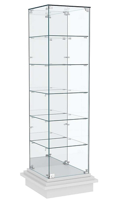 Витрина на подиуме с зеркалом ЗИККУРАТ №503, Серый