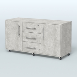 Тумба приставная Брента, цвет белый, Метрополитан Грей