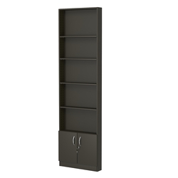 Стеллаж из ДСП с 4-мя полками 100x600 мм серии LEVEL-4 №1 (З/C - ДВП), Черный