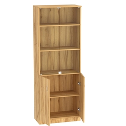 Шкаф офисный со стеклом ШВ-53, Дуб Золотистый