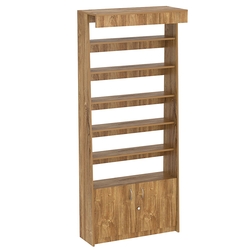 Стеллаж под книги №2, Дуб канзас коричневый Н1113 ST10