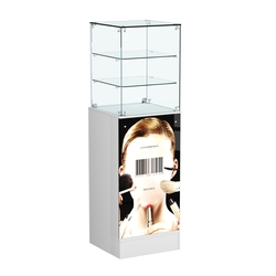 Прилавок со световым коробом и двумя полками №13, Серый