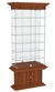 Витрина узкая с 6-ю полками и подсветкой КОЛОСС №32 Орех