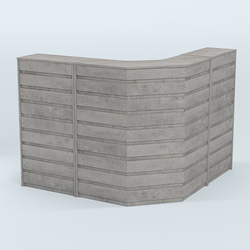 Ресепшен Г-образный серии ПРАЙМ №4А, Бетон Чикаго светло-серый F186 ST9