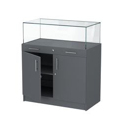 Прилавок ювелирный "Диаманд" №1-1000 пристенный, Темно-Серый