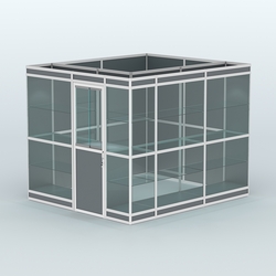 Павильон из профиля угловой №4в (5,5 кв.м), Темно-Серый