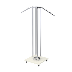 Торговое вешало для одежды с наклонными кронштейнами СТРЕЛА №3-5Ц-ТНХ, Белый
