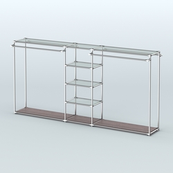 Островная торговая система ХРОМ 3600 мм с поручнями №10, Ясень Анкор темный