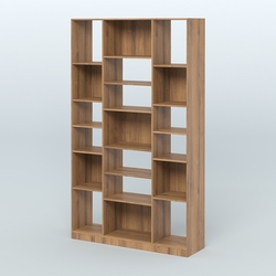 Стеллаж из ДСП серии ЛОФТ №12-2 с полками ДСП, Орех