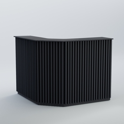 Ресепшен Г-образный серии ВЕРТИКАЛЬ №4, Антрацит