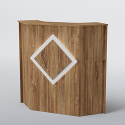 Ресепшен угловой РОМБ №2, Дуб Канзас коричневый