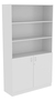 Стеллаж из ДСП серии Эконом №1-3 с дверками 810 мм Серый