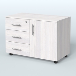 Тумба для оргтехники Види Вуд, цвет мокко + вяз, Ясень Анкор светлый