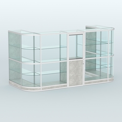 Павильон из профиля пристенный №11г (5,50 кв. м), Метрополитан Грей