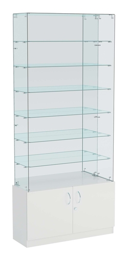 Витрина ИСТРА №134 прямоугольная (З/C - зеркало), без дверей, Серый