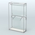 Торговая система ХРОМ (задняя стенка - стекло) 1200 мм с поручнями №2 Белый