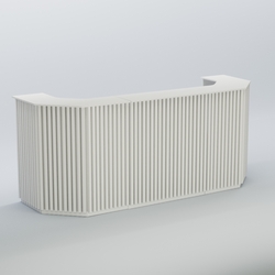 Ресепшен со скошенными углами серии ВЕРТИКАЛЬ №6, Белый