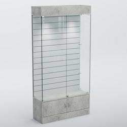 Витрина СЕТЬ №3 с экономпанелью, Метрополитан Грей