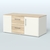 Тумба двусторонняя с отсеком и двумя открытыми полками Платинум Персонал Белый + Дуб Сонома
