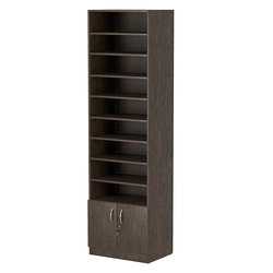 Стеллаж из ДСП с 8-ю полками 400x600 мм серии LEVEL-8 №7 (З/C - ДВП), Дуб Венге