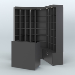 Павильон из открытых витрин для продажи чая и кофе №6, Черный