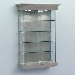 Витрина для музеев "Коллекция" настенная №1-4, Бетон Чикаго светло-серый F186 ST9