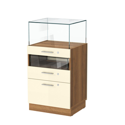 Прилавок ювелирный "Диаманд" №2-600, Орех + Крем Вайс