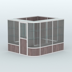 Павильон из профиля угловой №5б (5,5 кв.м), Ясень Анкор темный