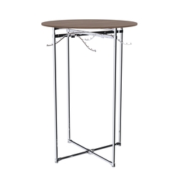 Хромированное вешало Круг №1-3 (верхняя платформа - ДСП 16мм), Орех