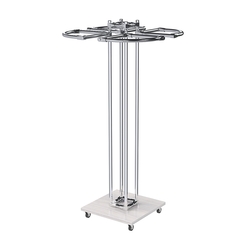 Торговое хромированное одноярусное вешало СЕКТОР №1, Ясень Анкор светлый - U31104