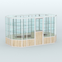 Павильон из профиля островной №5б, Дуб Сонома