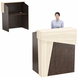 Стойка ресепшен АРТ №2-А, Дуб Венге и Дуб Сонома