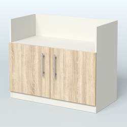 Креденция с нишей , Белый + Дуб Сонома