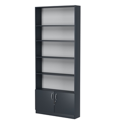 Стеллаж из ДСП с 4-мя полками 200x900 мм серии LEVEL-4 №10 (З/C - ДВП), Антрацит