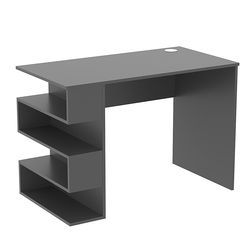 Стол письменный со стеллажом СПС-03-Л (левосторонний), Темно-Серый