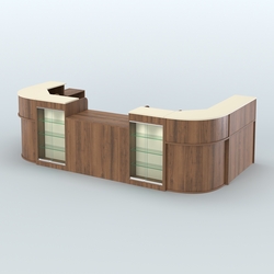 Пристенный павильон Чай и Кофе с собой №4, Орех + Крем Вайс