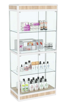 Витрина из профиля №3 (метровая) (задняя стенка - стекло), Дуб сонома