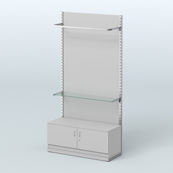 Система ЭЛЕГАНТ №7 с ДСП и тумбой T21 (1200 мм), Серый