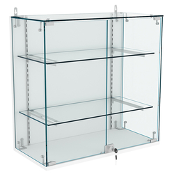 Витрина настенная НЕО №1-1 с двумя полками, Белый