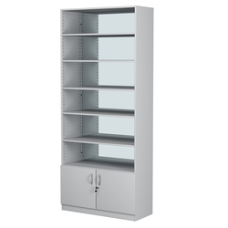 Стеллаж из ДСП с 5-ю полками 350x900 мм серии LEVEL-5 №13-2 (З/C - ЗЕРКАЛО), Серый