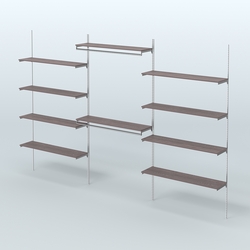 Neo Fix №7(С) система настенная с выносными поручнями и полками из ДСП (3600 мм), Ясень Анкор темный