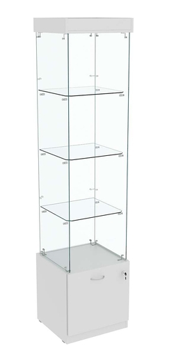 Витрина Кристалл №102 стаканчик (З/C - стекло), без дверей, Серый