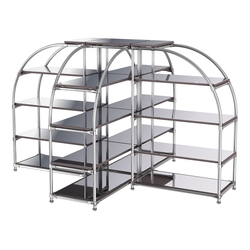 Комбинация стендов TD-06 №3-5 (с полками Зеркало 4мм), Ясень Анкор темный