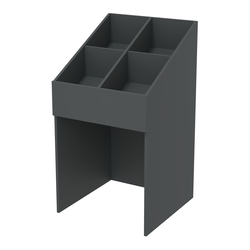 Корзина для распродаж из ДСП наклонная, Антрацит