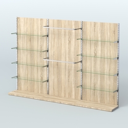 Система ЭЛЕГАНТ №6 пристенная с ДСП (3600 мм), Дуб Сонома