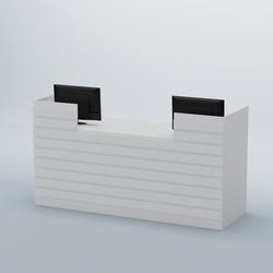 Ресепшен Атлант с накладными планками №6, Белый