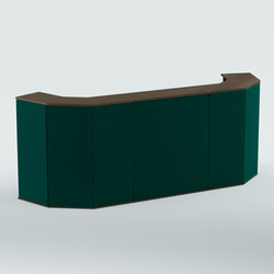 Ресепшен БАРОН №6 (ровная поверхность), Дуб Венге  + Велюр Tiffany 10 Dk. Green