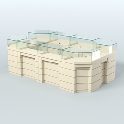 Торговый островок GOLD №5 (6,75 кв.м), Крем Вайс