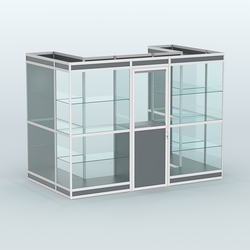 Павильон из профиля пристенный №2в (4,05 кв. м), Темно-Серый