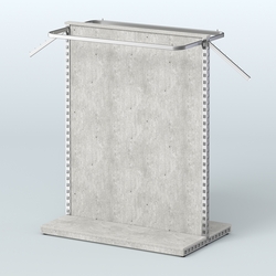 Система ЭЛЕГАНТ островная с ДСП и П-образными поручнями №1, Метрополитан Грей